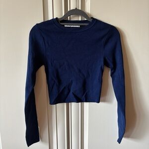 Zara Navy Knit Top